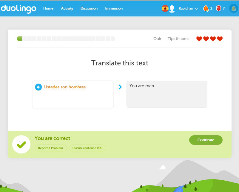 Duolingo game cropped