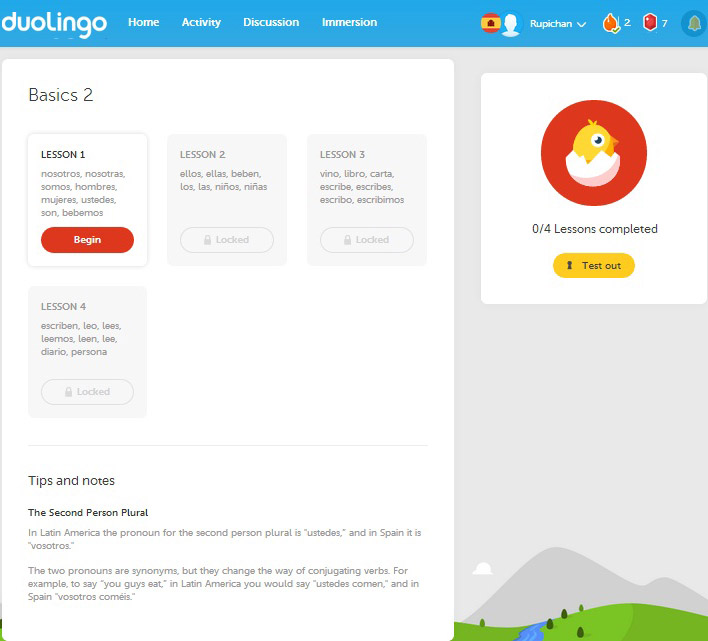 Duolingo lessons cropped